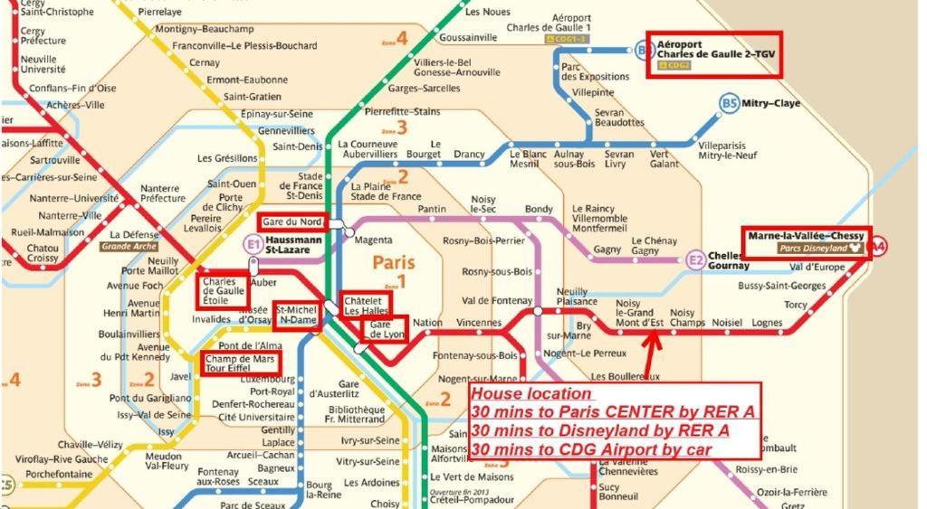 Chambre d'Hôtes Proche de Disneyland et Pas Loin de Paris Bussy-Saint-Georges Exterior foto